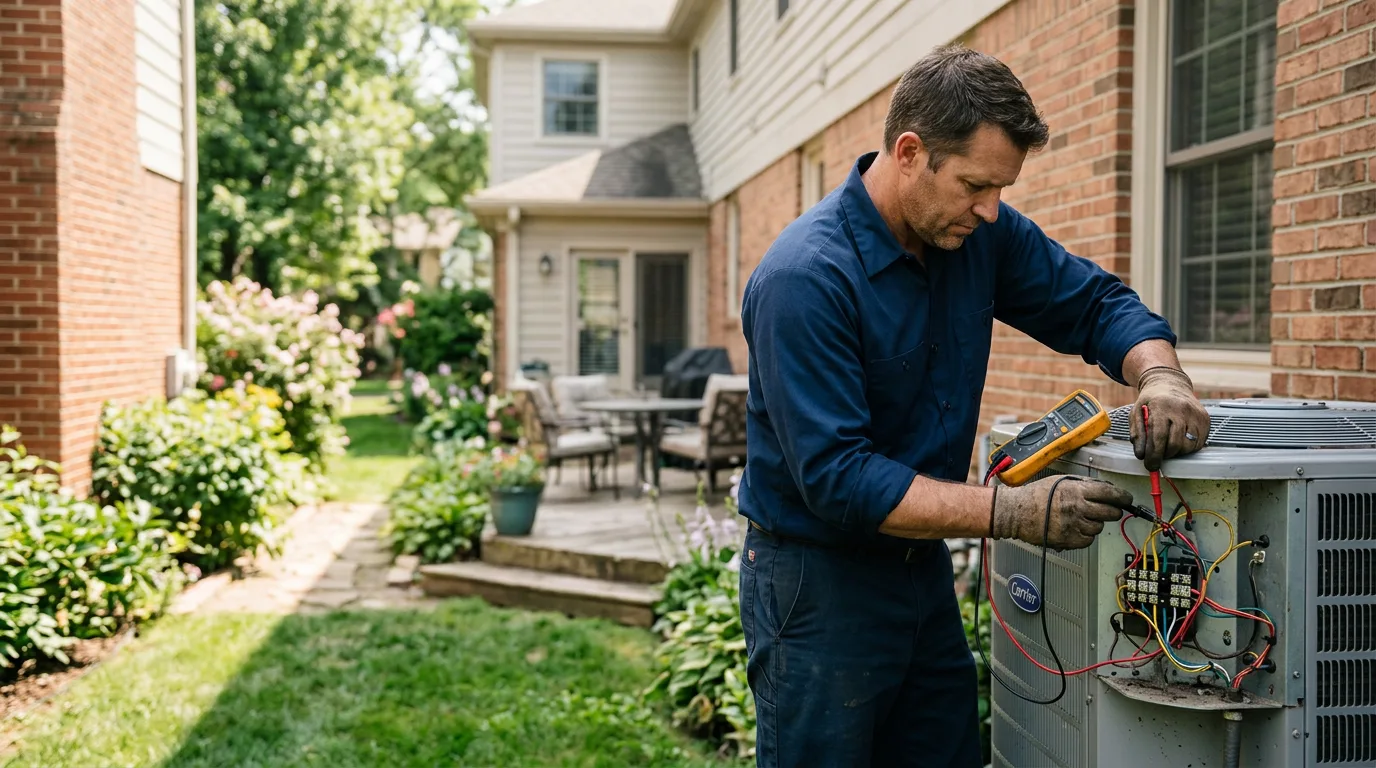 HVAC technician working near Lacon, IL